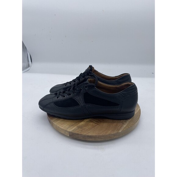 Paul Green Sneakers Womens 7.5 Black Leather Suede Lace Up Comfort Sneakers - Picture 11 of 12